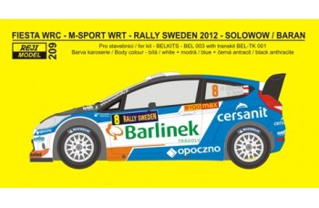 Decal – Ford Fiesta WRC - Rally Sweden 2012 - Solowow / Baran